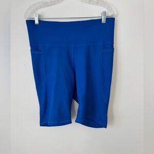 Old Navy Active Women's Vibrant Blue Powersoft Bike Shorts Size XL Tall